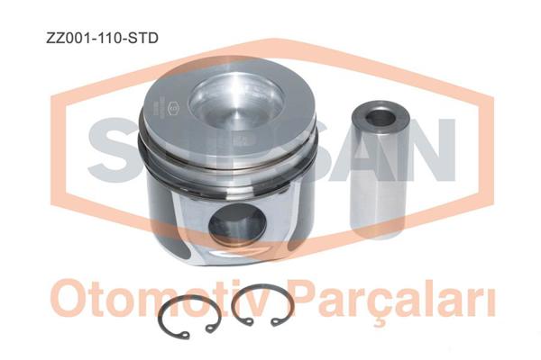 SUPSAN ZZ001-110-STD | Motor Piston+Segman Transit Connect 1.8 TDCI RWPA RWPC RWPD 110Bg Ø82,50 Std | 4 Adet