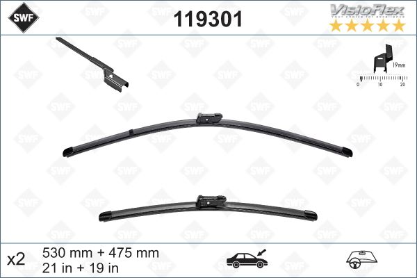 VALEO 119301 | Silgi Süpürgesi Tk 53 + 48Cm 02 > Polo-Crdba-Ibz | 2 Adet