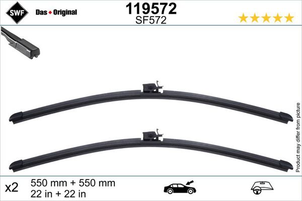 VALEO 119572 | Silecek Süpürgesi Swf On Tk. (550mm / 550mm) C-Class W205 14 > S205 14 > C205 16 > A205 16 > C253 17 >