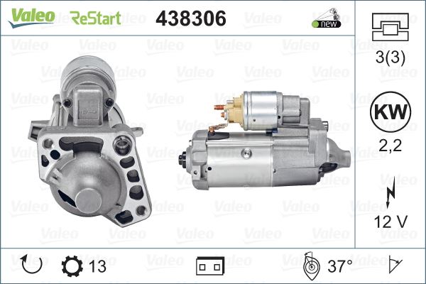 VALEO 438306 | Marş Motoru Volvo S60, S80, V60