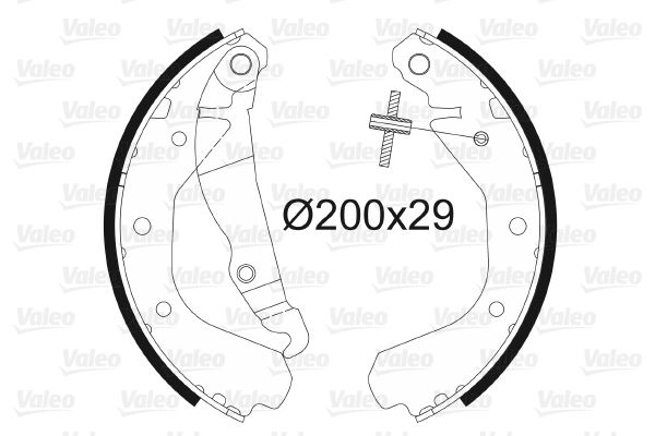 VALEO 562039 | Arka Pabuç Balata Combo 84-92-Corsa A 84-93-Kadett 83-92 200X29 Gs6214