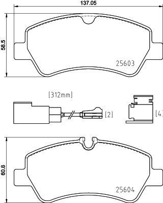VALEO 9005355 | Arka Balata Ford Tourneo Custom-Transit Custom 2.2 TDCI 12 > Kablosuz
