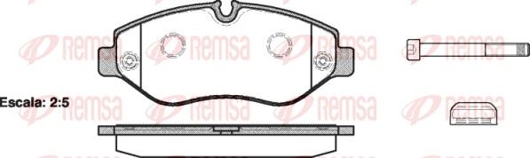 REMSA 1245.00 | Fren Balatası Ön Mercedes Vito W639 07 > Vito W447 14 > Crafter 06 > Vag Sprinter 06 >