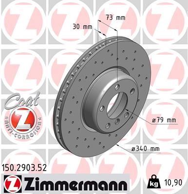 ZIMMERMANN 150.2903.52 | Fren Diski Ön Sport F20, F30, F32 M Sport | 2 Adet