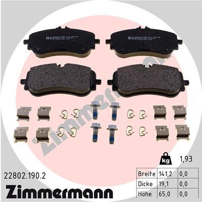 ZIMMERMANN 22802.190.2 | Fren Balatası Arka Amarok-Crafter