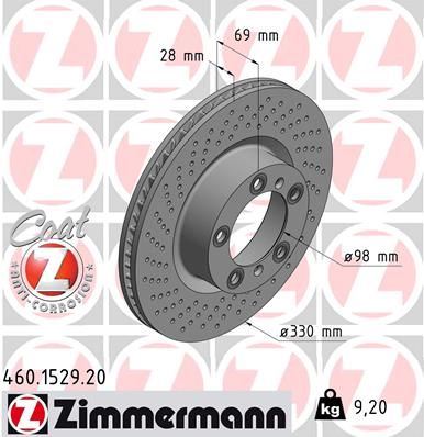 ZIMMERMANN 460.1529.20 | Fren Diski Sol Standart