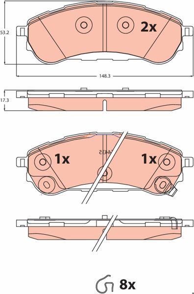 TRW GDB2529 | Ranger 2011-Arka Fren Balatası Ford