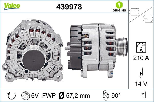 VALEO 439978 | Alternatör 140-210A VW Audi