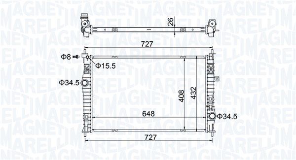 MAGNETI MARELLI 350213207200 | Radyatör 14 > Pt.308-3008-5008-C4.Picasso-Expert