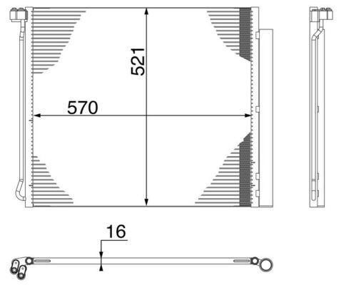 MAHLE AC 269 000S | Klima Radyatörü N57x-N63-N63n-E70-E71-F15-F16