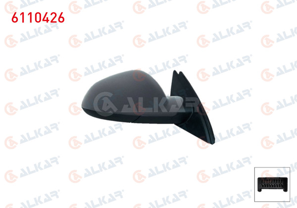 ALKAR 6110426 | Dış Dikiz Aynası Sağ Elektrikli Isıtmalı Astarlı Otomatik Katlanır Hafızalı 13 Pin Opel Insignia A (G09) 2008 -