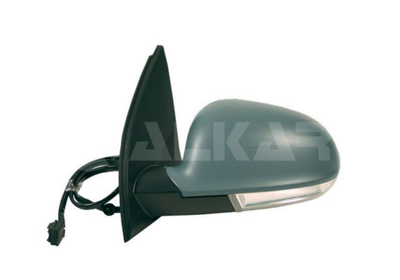 ALKAR 6127128 | Dış Dikiz Aynası Sol Elektrikli Asferık Isıtmalı Astarlı Sinyalli 6 Pin Volkswagen Golf V 2003-2009