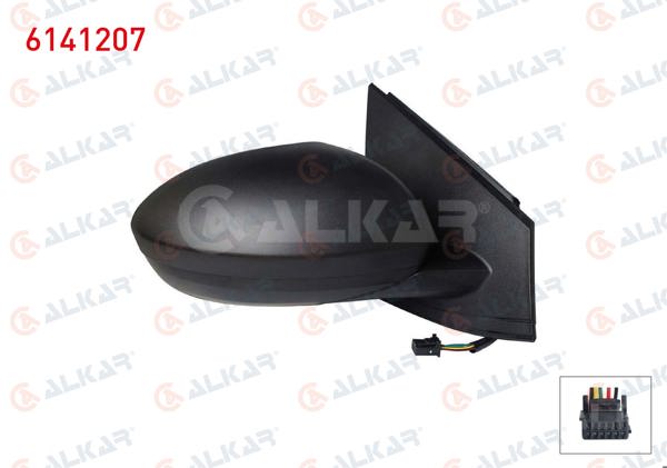 ALKAR 6141207 | Dış Dikiz Aynası Sağ Elektrikli Isıtmalı 7 Pin Dacia Sandero III 2021-/ Jogger 2022-/ Logan III 2021 -