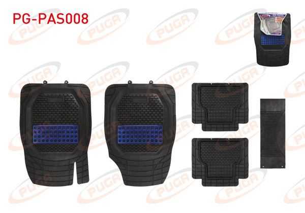 PUGA PG-PAS008 | Paspas Kulaklı Universal Krom Mavi Hasırlı 3D Havuzlu