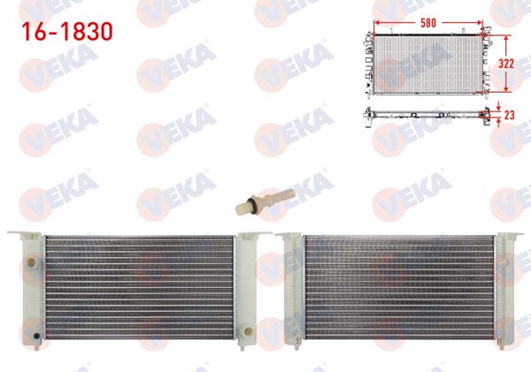 VEKA 16-1830 | Su Radyatörü Mekanik Fiat Stilo (192) 1.2 16V M-T Ac + /-2001-2006