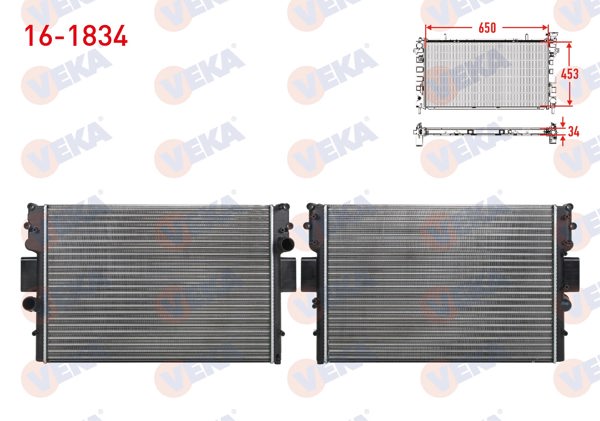 VEKA 16-1834 | Su Radyatörü Mekanik Iveco Daily IV (35C) 3.0 D M-T Ac + /-2006-2011