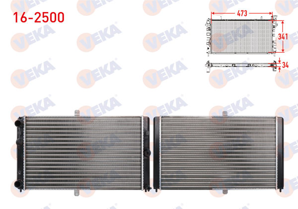 VEKA 16-2500 | Su Radyatörü Mekanik Lada Samara 1500 M-T 1986-1994