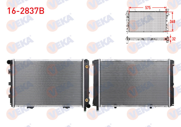 VEKA 16-2837B | Su Radyatörü Brazing Mercedes 190 (W201) 2.0 A-T Ac + 1982-1993