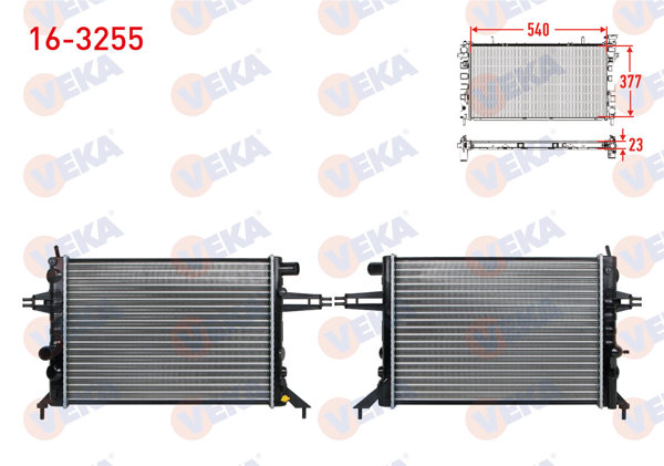 VEKA 16-3255 | Su Radyatörü Mekanik Opel Astra G (F69) 1.6 16V Ac-M-T 1998-2005