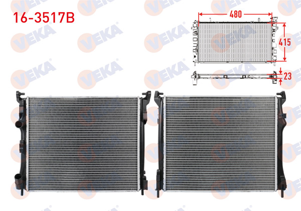 VEKA 16-3517B | Su Radyatörü Brazing Renault Thalia II 1.5 DCI M-T 2008-2014