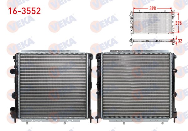 VEKA 16-3552 | Su Radyatörü Mekanik Renault R9 (L42) 1.4E Enjeksıyonlu 1985-2000