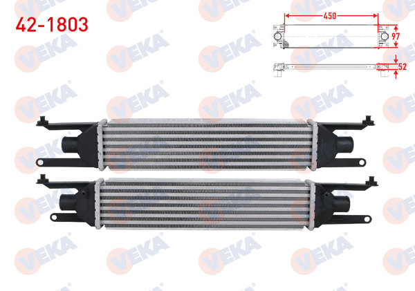 VEKA 42-1803 | Turbo Radyatörü (Intercooler) Fiat Linea (323) 1.3 Mjt 2007 -
