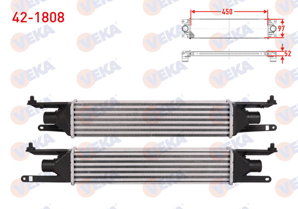 VEKA 42-1808 | Turbo Radyatörü (Intercooler) Fiat Grande Punto (199) 1.3 Mjt 90 Hp 2005-2012