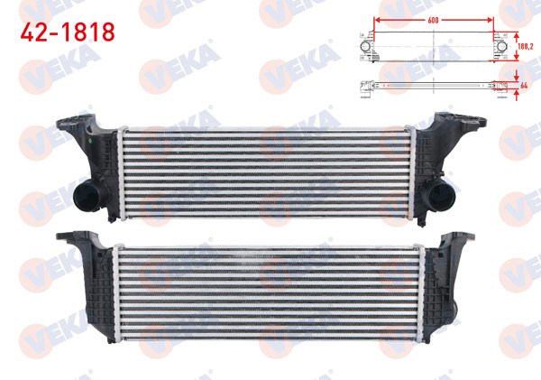 VEKA 42-1818 | Turbo Radyatörü (Intercooler) Iveco Daily V-VI 2.3 D-3.0 D 2011 -