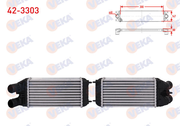 VEKA 42-3303 | Turbo Radyatörü (Intercooler) Peugeot 301 1.6 HDI 2012 -
