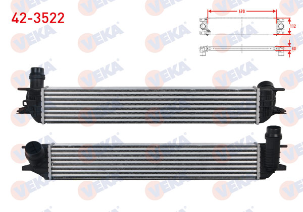 VEKA 42-3522 | Turbo Radyatörü (Intercooler) Renault Laguna III Grandtour 1.5 DCI M-T-2.0 DCI M-T 2007-/ Latitude 1.5 DCI 2011 -