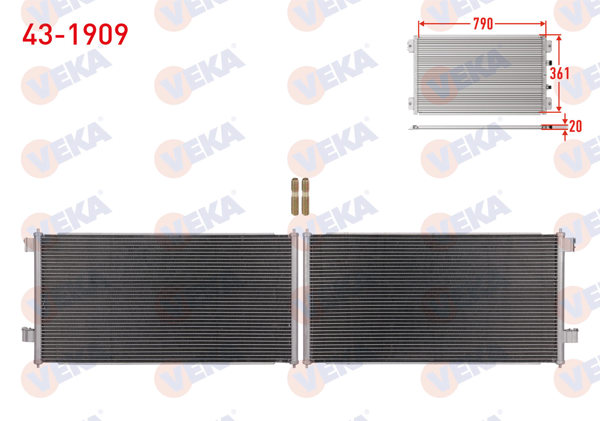 VEKA 43-1909 | Klima Radyatörü Ford Transit Connect 1.8 TDCI 2002-2013