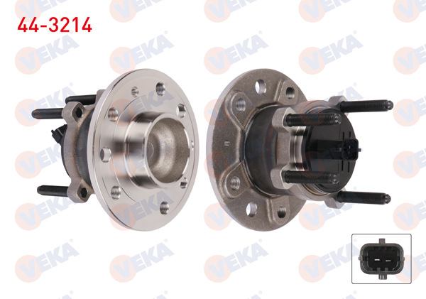 VEKA 44-3214 | Porya Sol-Sağ Arka Rulmanlı Opel Vectra C 1.6 16V 5 Bijon ABS Sensörlü 2002-2008