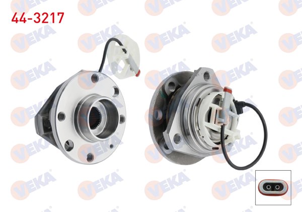 VEKA 44-3217 | Porya Sol-Sağ On Rulmanlı Opel Astra H 1.3 CDTI 4 Bijon ABS Sensörlü 2004-2010