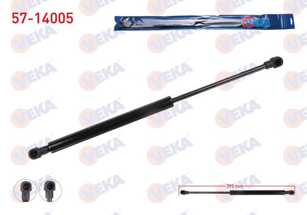 VEKA 57-14005 | Motor Kaput Amortisörü 395mm / 330N BMW 3 Serisi (E90) 2004-2011 | 2 Adet