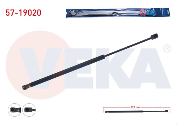 VEKA 57-19020 | Bagaj Amortisörü 557mm / 500N Ford Fusion 2002-2010 | 2 Adet