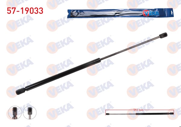 VEKA 57-19033 | Bagaj Amortisörü 592mm / 735N Ford Tourneo Courıer (B460) 2014 -