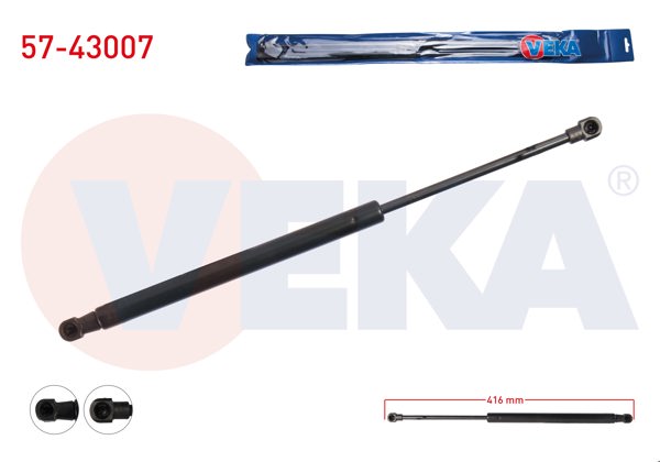 VEKA 57-43007 | Bagaj Amortisörü 415mm / 405N Toyota Yaris (P13) 2011-| 2 Adet