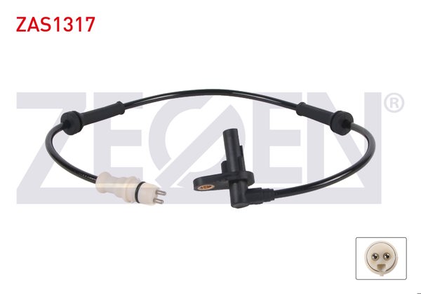 ZEGEN ZAS1317 | ABS Sensörü Ön Sol-Sağ Renault Clio II 98-05 / Symbol 01-09 / Kangoo 97-(Fişli)