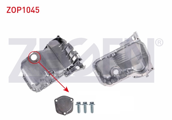 ZEGEN ZOP1045 | Yağ Karteri Alüminyum Tapalı Sensör Delikli / Sensör Deliksiz Volkswagen Passat / Audi A4 / A6 1.8 T (Aeb)
