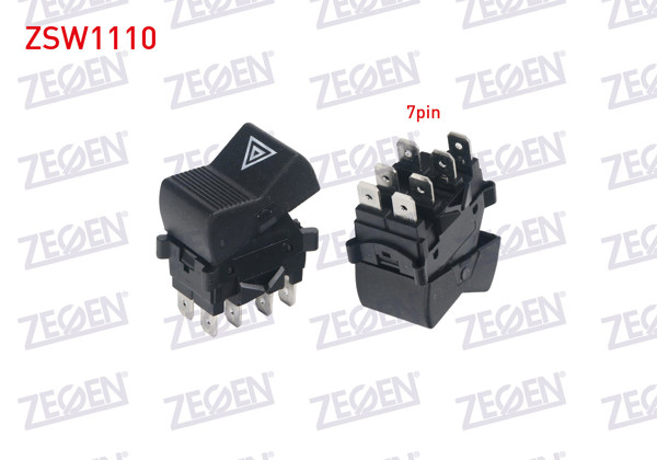 ZEGEN ZSW1110 | Flaşör Anahtarı 7 Pin Siyah Fiat Dogan / Kartal / Sahın 1993-2002