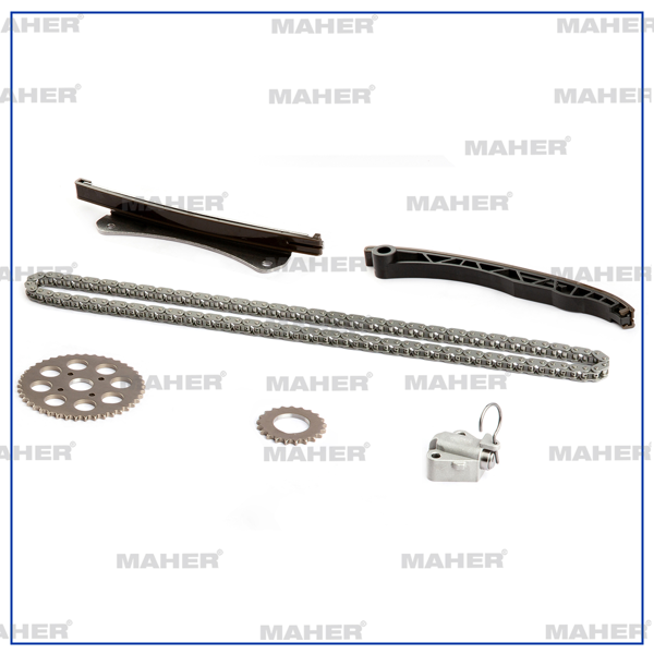 MAHER 36959 | Eksantrik Zincir Seti Astra / Corsa / Combo 03=Albea / Doblo / Palio / Punto / Linea / Egea / Fiorino 1.3 JTD-1.3 CDTI Euro 4-5 (6 Parça Delikli Zincir)