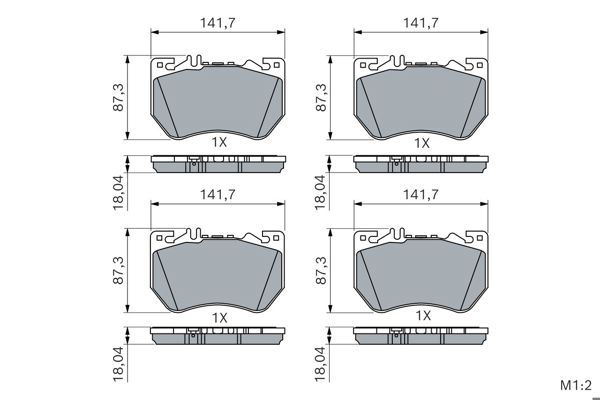 BOSCH 0986460288 | Fren Balatası 206 Ön 4 Matic