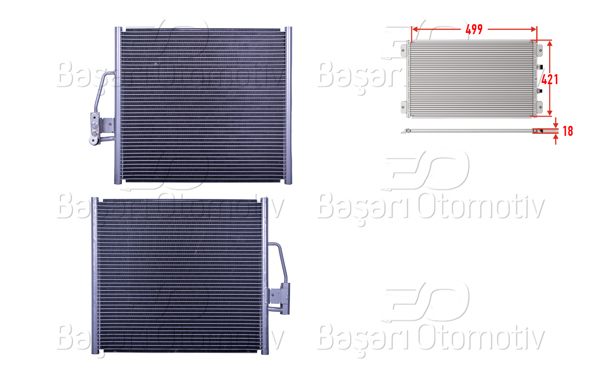 WISCO 3143464-00 | Klima Radyatörü 499X421x18 BMW 5 Serisi E39 95-03