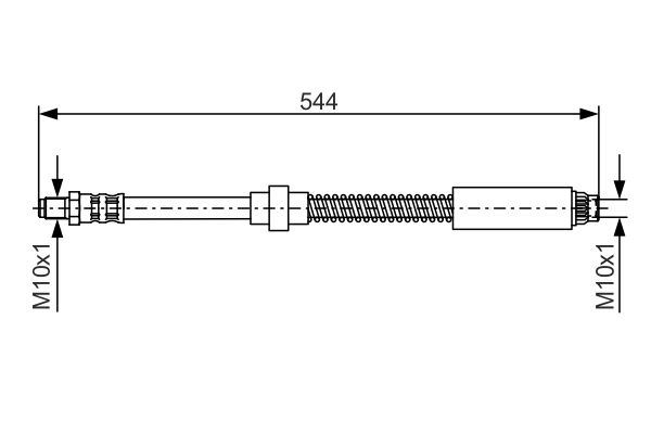 BOSCH 1987476559 | Ön Fren Hortumu Peugeot P306 94 > 02 P307 02 > 08 544 mm