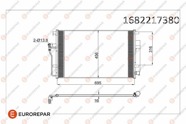 EUROREPAR 1682217380 | Erp Klima Radyatörü Mercedes Benz Sprinter VW Crafter 30-50 (2E_)