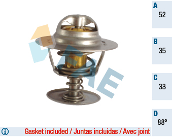 FAE 5305188 | Termostat 88 Escort Focus Mondeo Connect 1.8D-1.8 TDCI 89 07 Transit 2.5D
