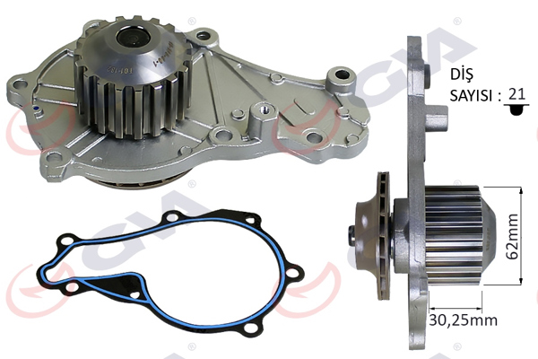 GVA 5243230 | Devirdaim Peugeot P206-P207-P208-P307-P308-P1007-P2008-Bipper Citroen C1-C2-C3-Ds3-Xsara-Nemo 1.4 Hd I Dv4 Fiesta-Fusion 1.4 TDCI