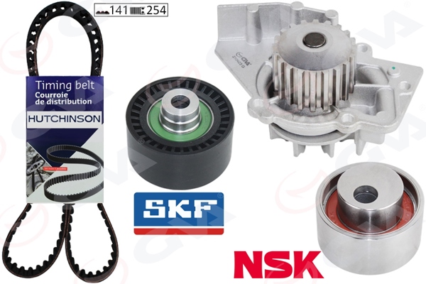 GVA 59WPK4326 | Devirdaimli Eksantrik Gergi Kiti 141X254 P307-P406-Partner-Berlingo-C5-Jumpy 2.0 HDI Dw10 Scudo JTD