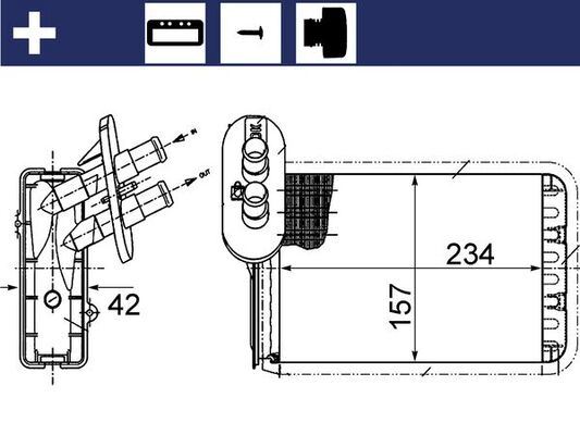 MAHLE AH 164 000S | Kalorifer Radyatörü VW