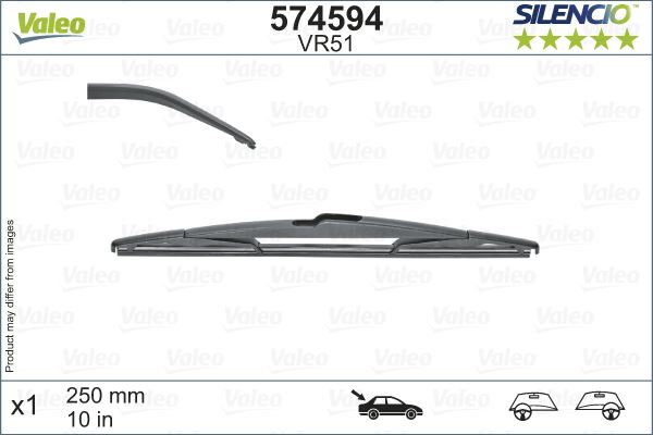 VALEO 574594 | Arka Cam Silecek Süpürgesi Opel Astra K 15 > 21 Insignia B 17 > 250mm